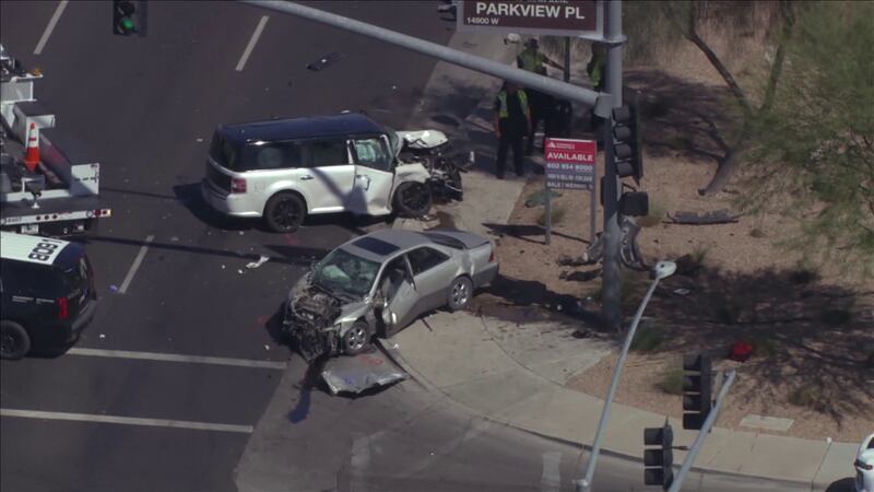 It happened at the intersection of Bell Road and Parkview Place
