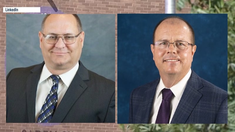 Mesa High School Principal Kirk Thomas and Athletic Director David Klecka are on paid leave...