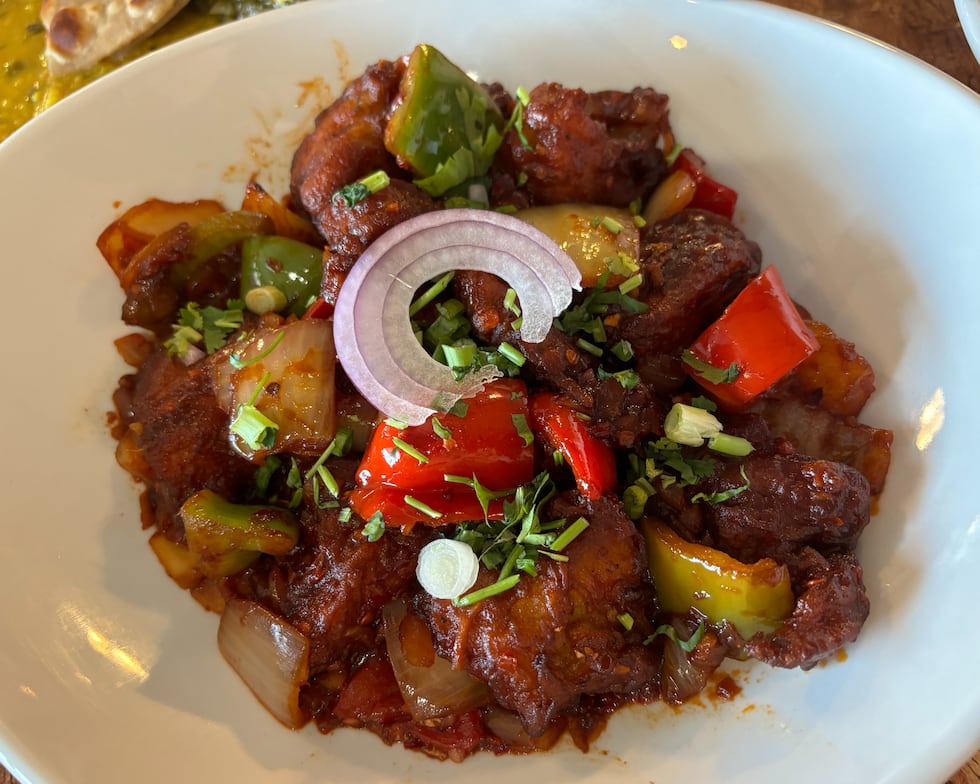 The Chili Chicken is deep-fried and tossed in a spicy and tangy sauce with chilies, onions,...