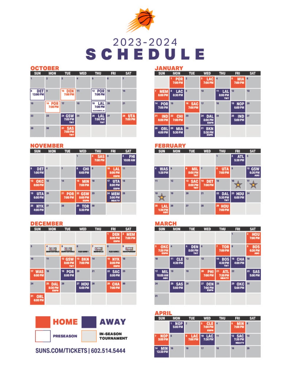 The new season tips off on Tuesday, Oct. 24 when the Suns take on the Golden State Warriors in...