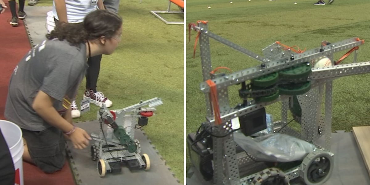 Baseball Field Robot Raking Students create robots with baseball skills for competition at Chase Field