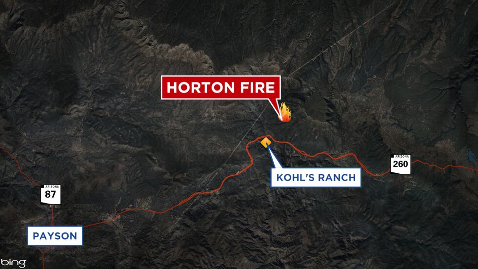 The fire started near Horton Creek Trail 292 in Horton Creek Canyon and is about three miles...