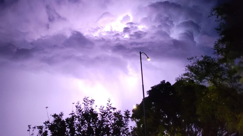 The storms hit parts from the West to the East Valley, including Mesa, where this photo is from.
