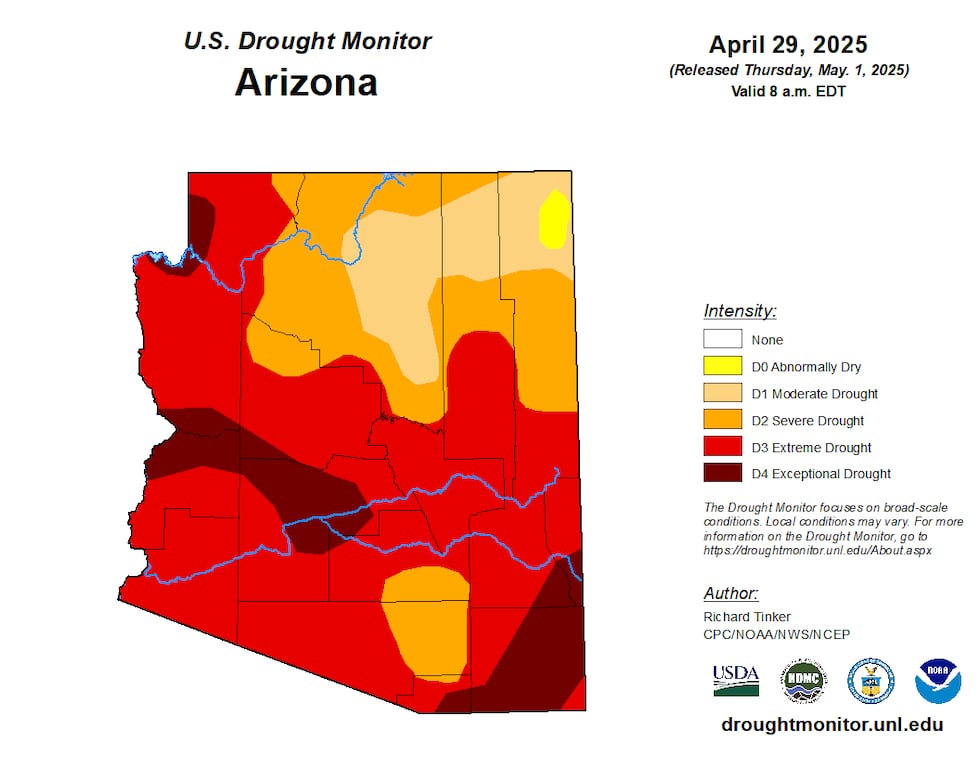 Arizona Drought Status May 1st