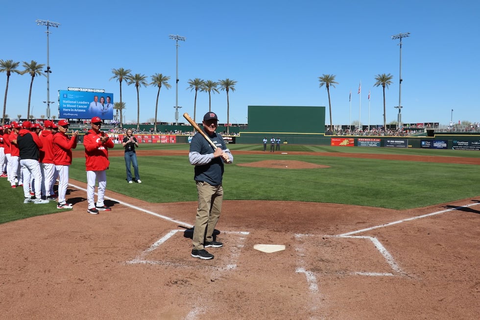 Chuck Montgomery was honored at the top of the game's 3rd inning.