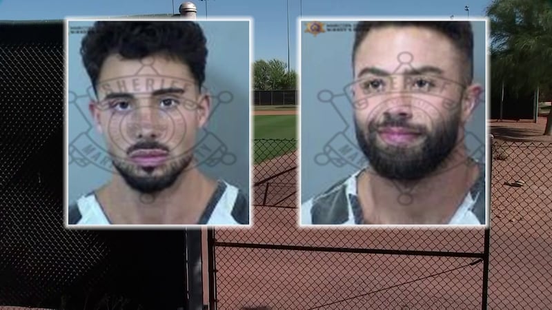 Two brothers allegedly pistol-whipped and shot a rival baseball player after a game at Salt...