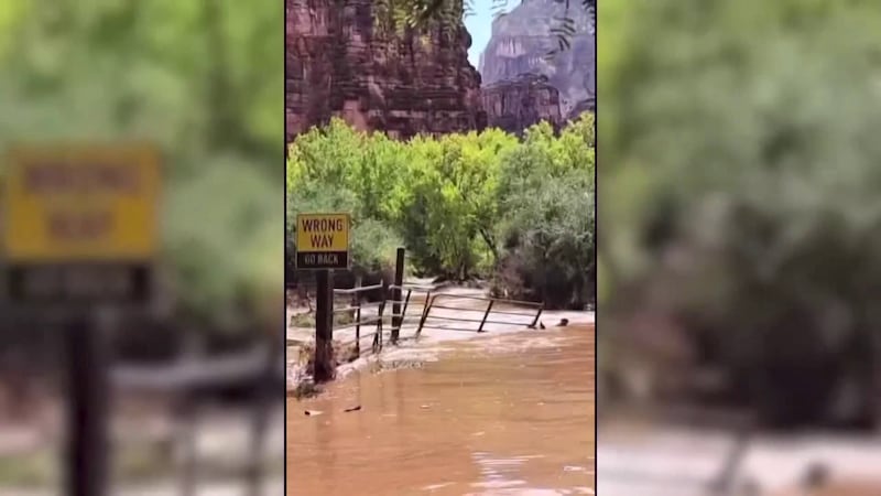 The Cataract Creek saw its water level increase to 8 feet in 15 minutes.