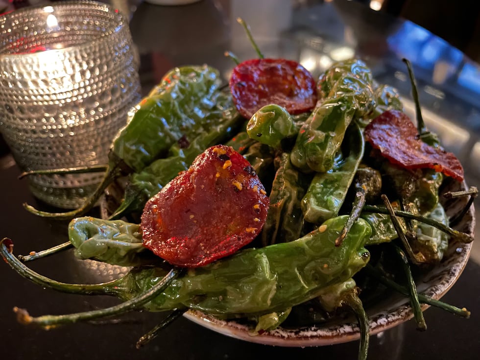 Blistered Shishito Peppers at Cala.
