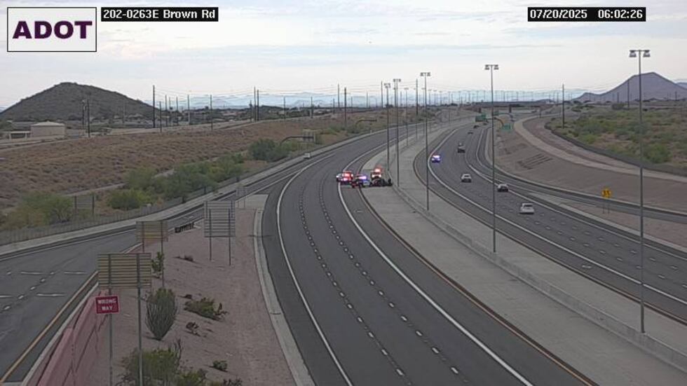According to the Arizona Department of Transportation, the eastbound lanes of the Loop 202 Red...