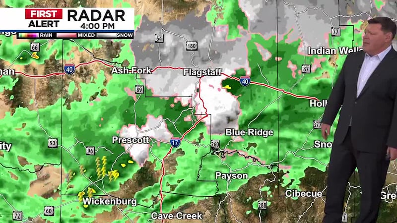 A spring storm system brought snow to the High Country and rain to the Valley on Friday.