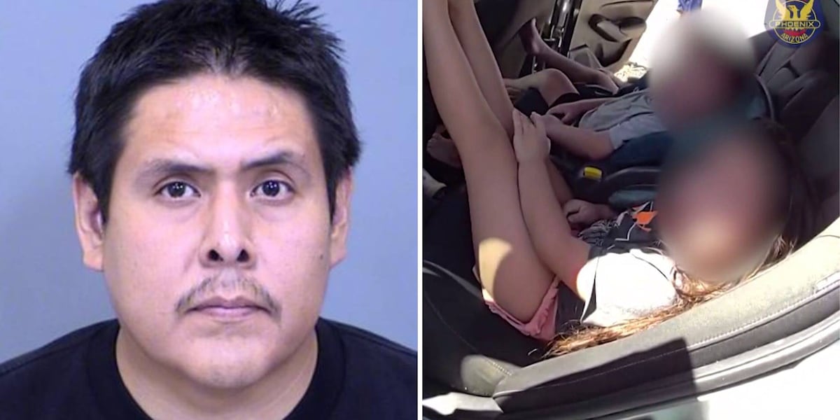 Phoenix dad accused of leaving kids inside hot car while in adult shop Phoenix dad accused of leaving kids inside hot car while in adult shop