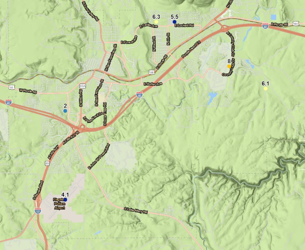 Flagstaff Thursday snowfall totals