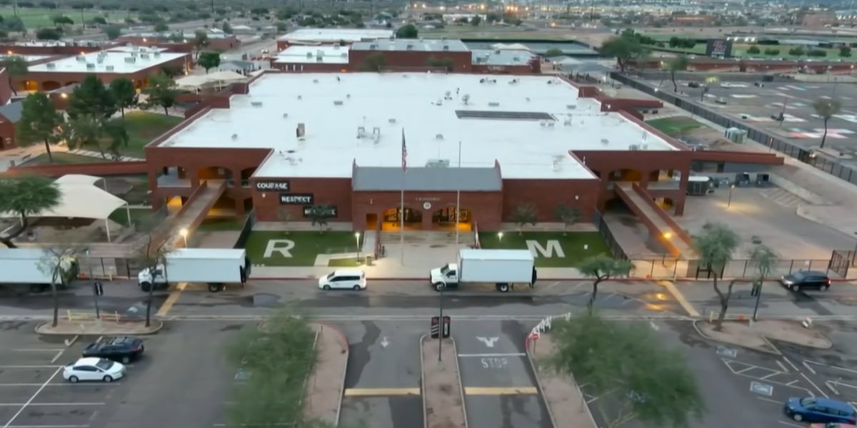 Red Mesa Chapter Storm, water damage close part of Red Mountain High School in Mesa