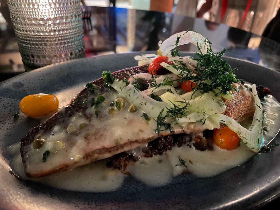 The Branzino a La Plancha at Cala.