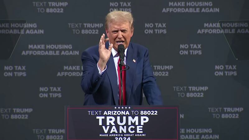 Former President Donald Trump hosted a reall in Tucson on Sept. 12, 2024