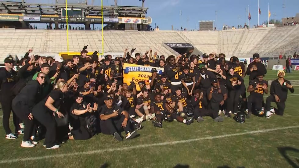 The Saguaro Sabercats are the 2023 6A football state champions.