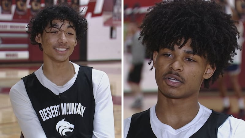 Kaden House, left, and Kalek House, right are excelling on the basketball court in their...