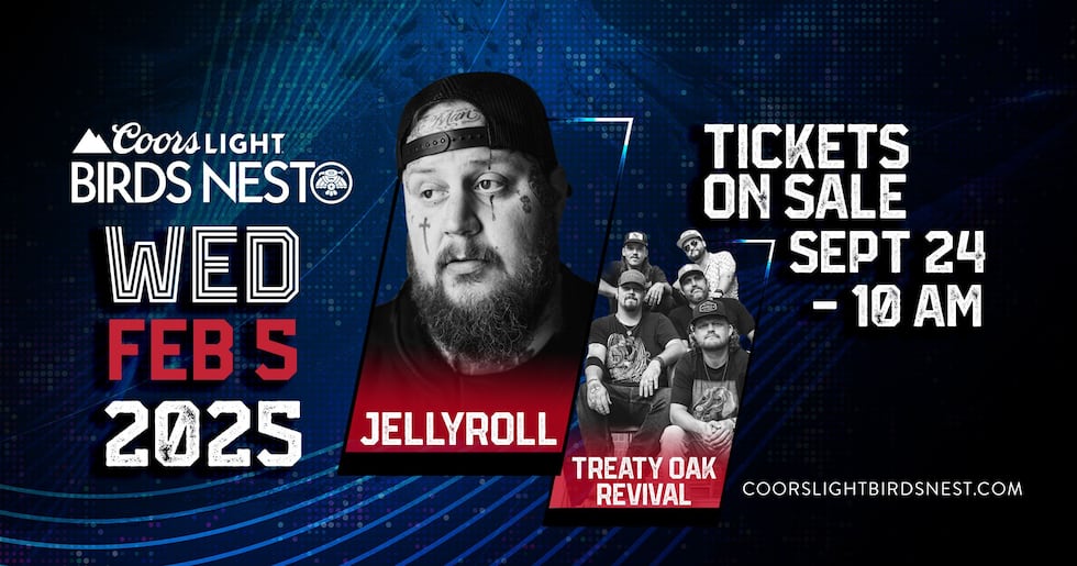 Country music star Jelly Roll is headlining the opening night of 2025 Coors Light Birds Nest...