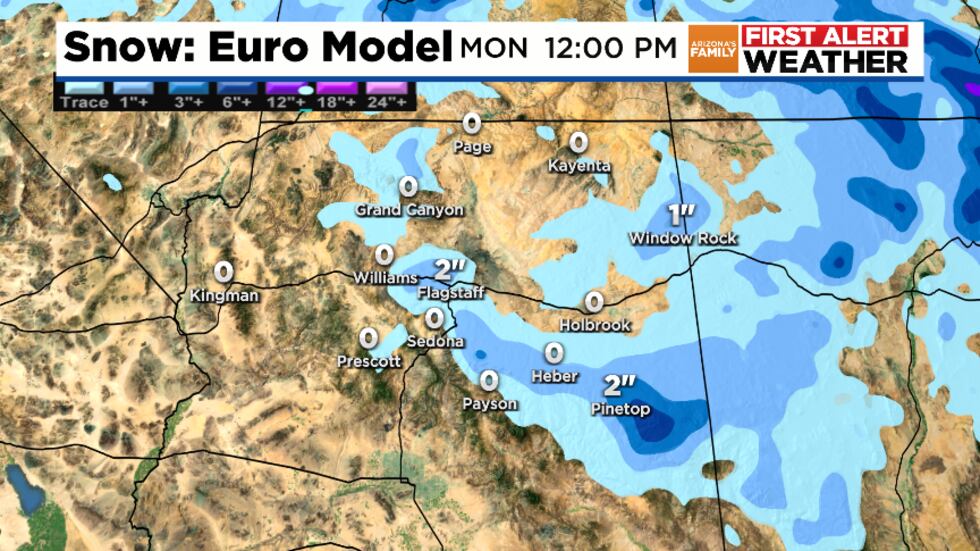 European model snow forecast