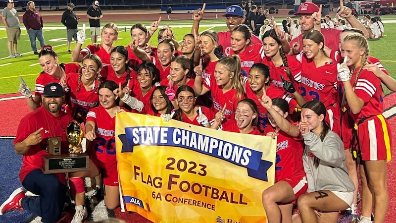 The Mountain View girls, playing on their home field, held off Mountain Ridge 10-7 in the 6A...