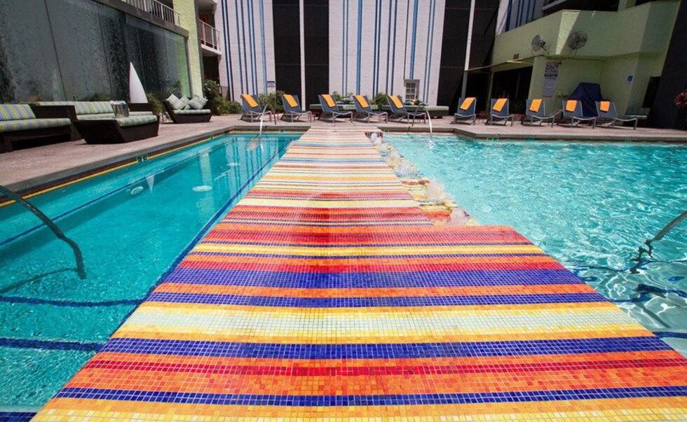 A photo of the pool at the Clarendon Hotel in Phoenix.