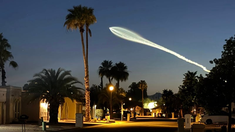 The SpaceX rocket could be seen from Sun Lakes.