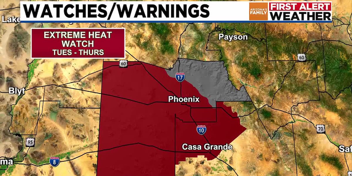 Excessive Heat Watch Expands Across Arizona, Southwest