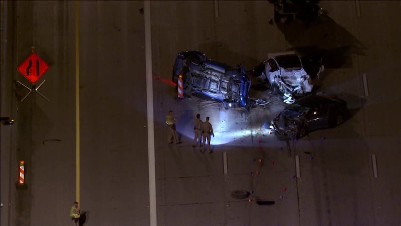 Officials said a total of five vehicles were involved in the crash.