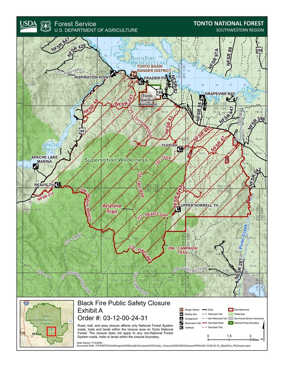 The closure will last through September.