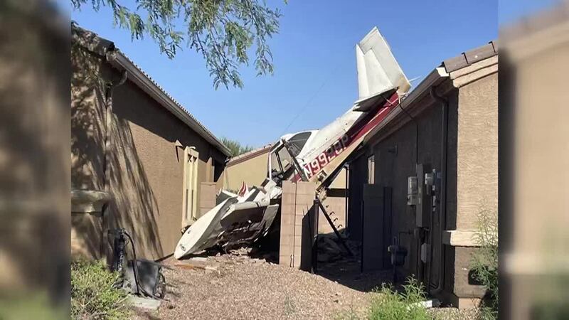 A small plane crashed into several homes in Marana on Tuesday, Oct. 8.