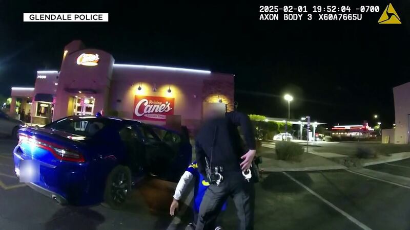 Glendale police shared body-worn footage showcasing the terrifying ordeal in front of a...
