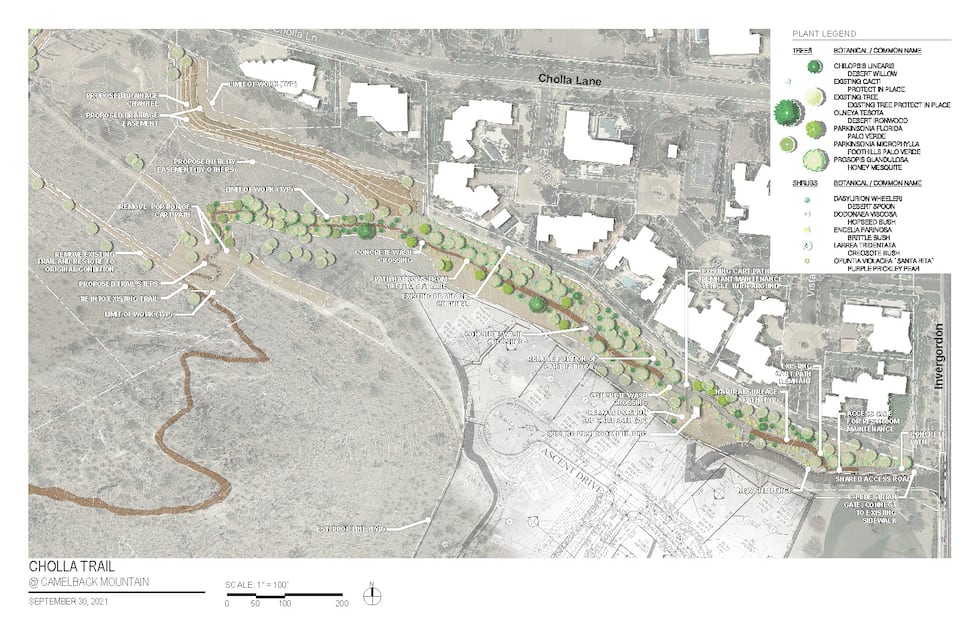 Cholla Trail has been closed since March 2020 as crews added new amenities and realigned the...