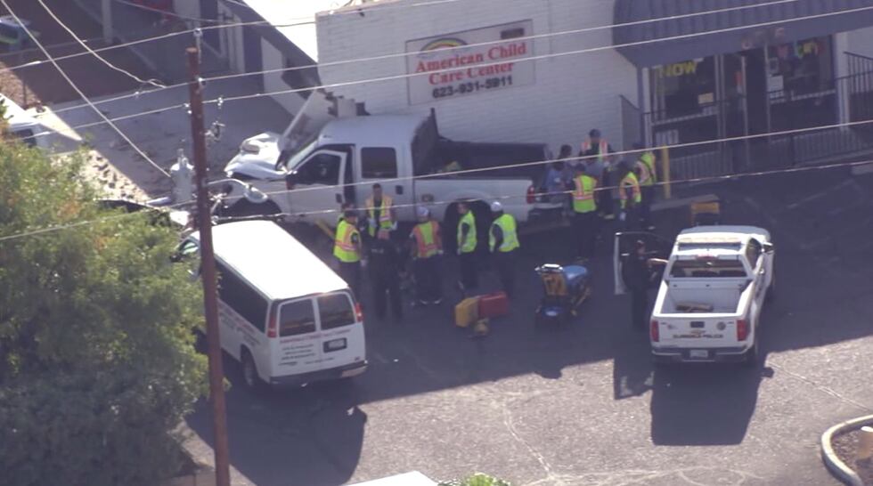 The driver crashed into the corner of American Child Care Center, located near 51st Avenue and...