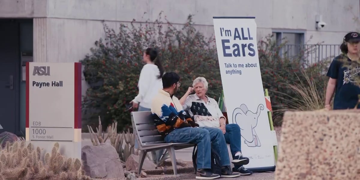 Arizona State friendship bench connects generations to ease loneliness Arizona State friendship bench connects generations to ease loneliness