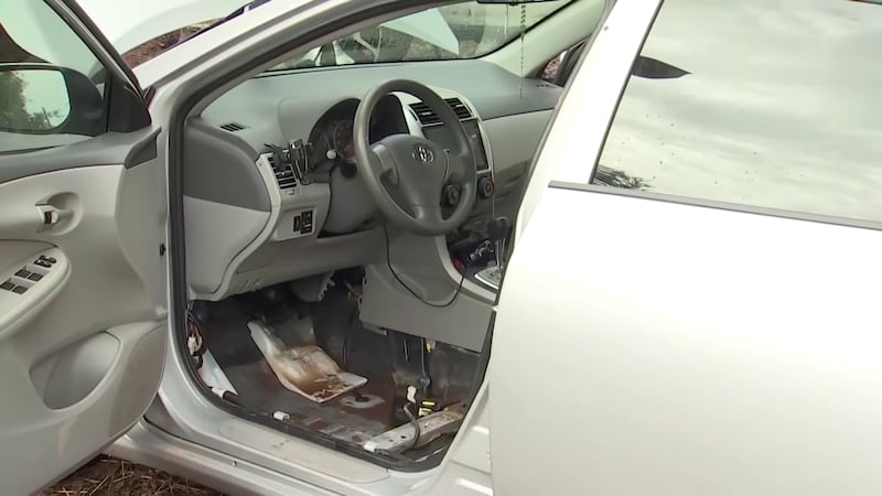 Powerful flash floods across Prescott Valley left some cars filled with water.