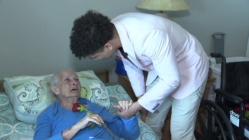 A professional prizefighter is spreading love at this senior living facility in Avondale,...