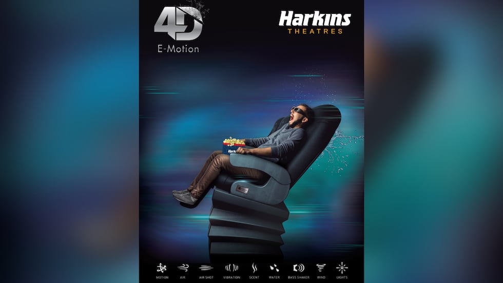 The first new 4D theater is set to open at Harkins Norterra in north Phoenix.