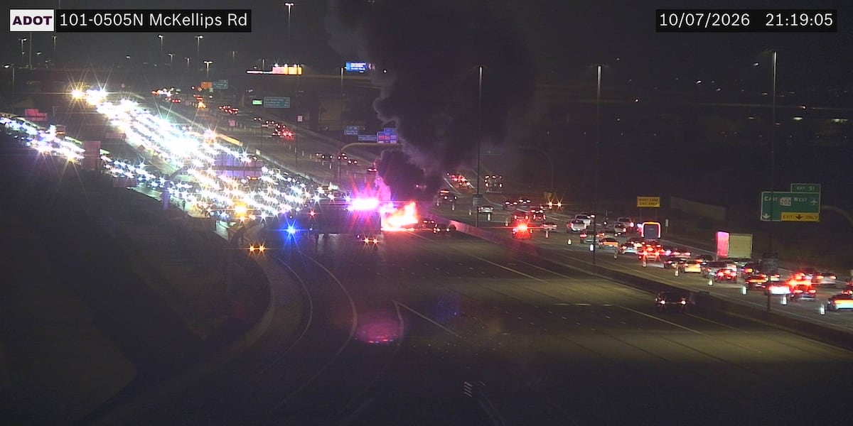 7 Devils Loop Fiery crash restricts traffic on Loop 101 near Scottsdale
