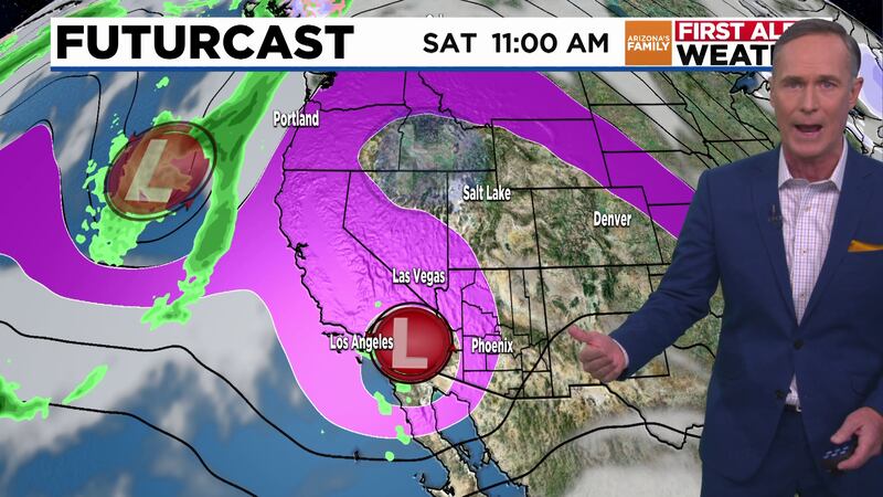 A series of low-pressure systems will pass north of our state and continue to cool us down...