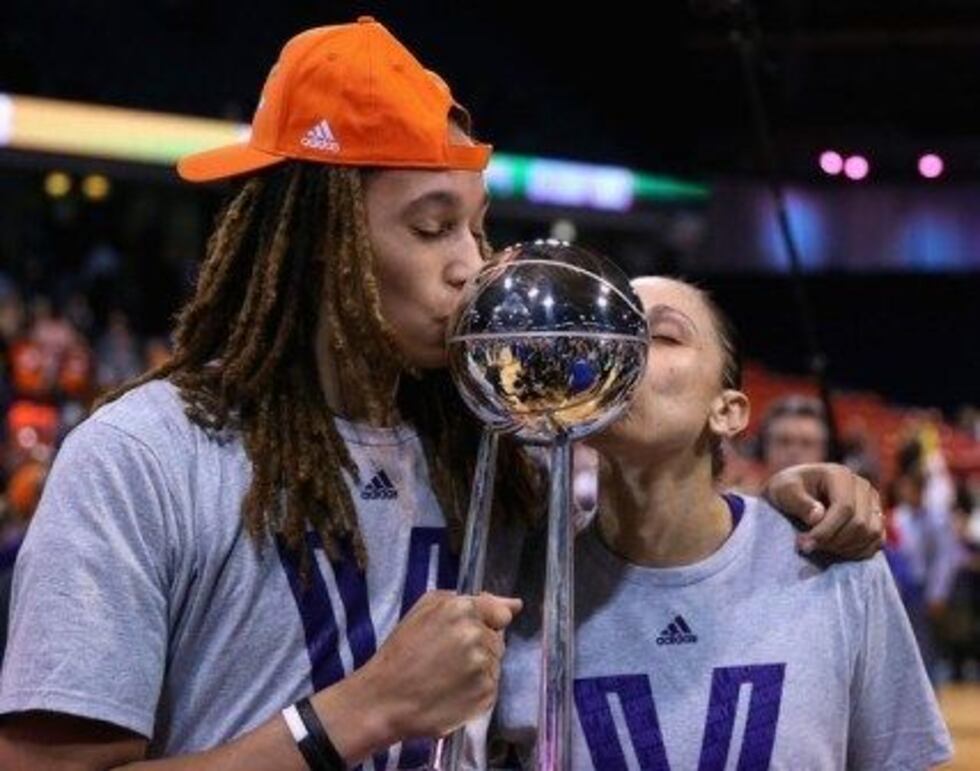 Brittney Griner and Diana Taurasi celebrate their first WNBA Championship as a tandem.
