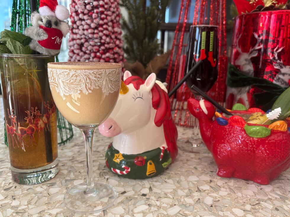 Miracle Bar offers 12 themed-cocktails including the Santa Slide (second from left) and the...