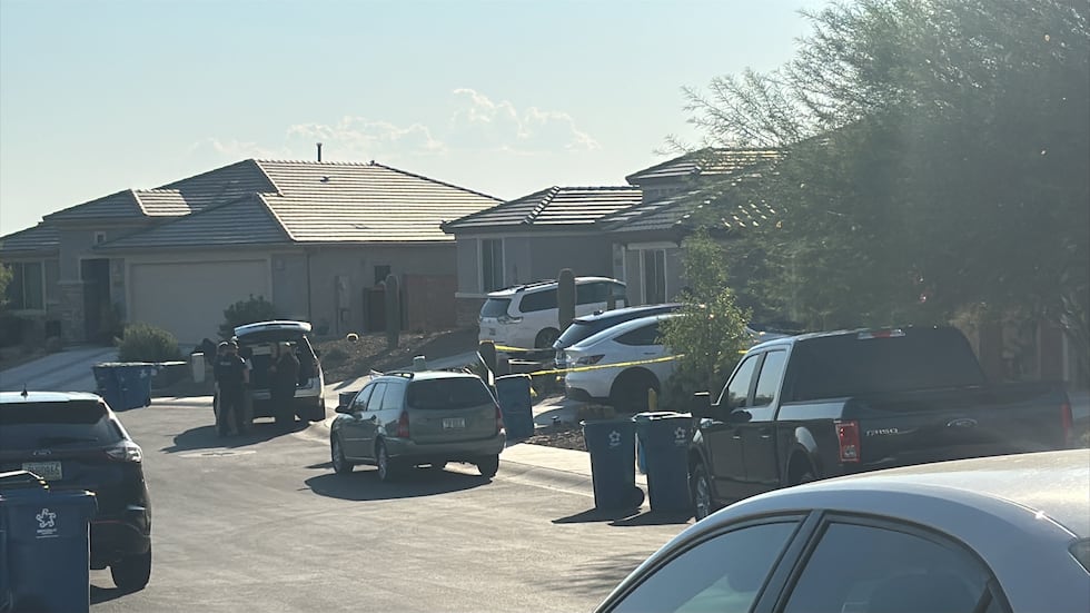 Authorities are responding to reports of a small child left in a vehicle in the Marana area.