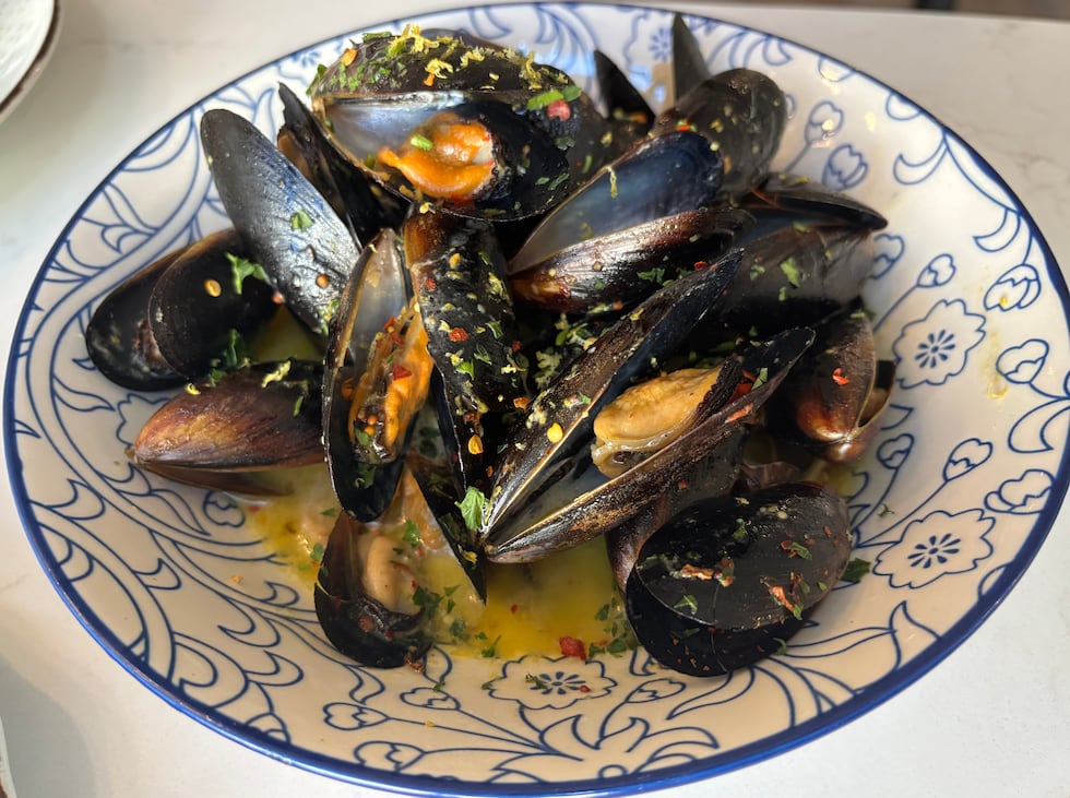 The Thai Green Curry and Mussels are made with East coast mussels in coconut green curry...