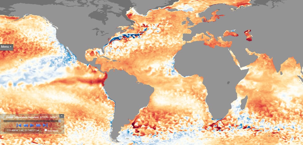 Late March Sea Surface Temperatures