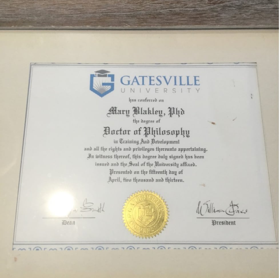The school was featured in an article on “How to Identify Diploma Mills.”