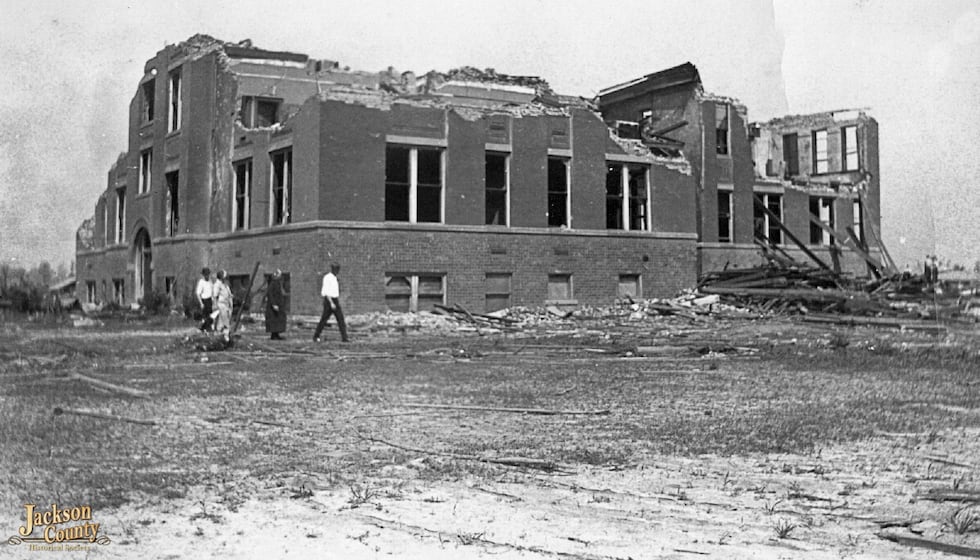 This photo provided by the Jackson County (Ill.) Historical Society shows the Longfellow...