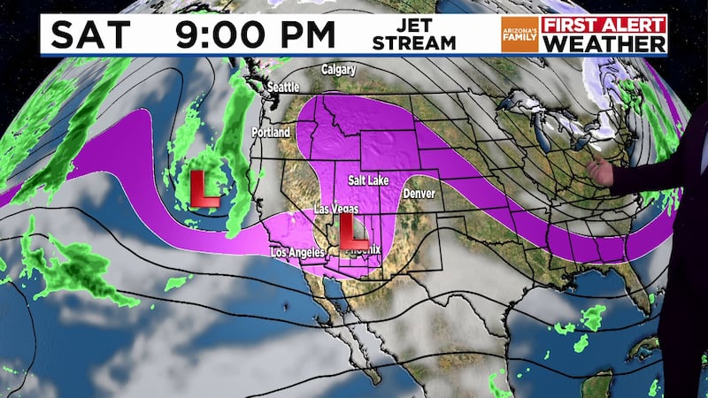 Another low pressure system will bring another round of winds on Saturday.