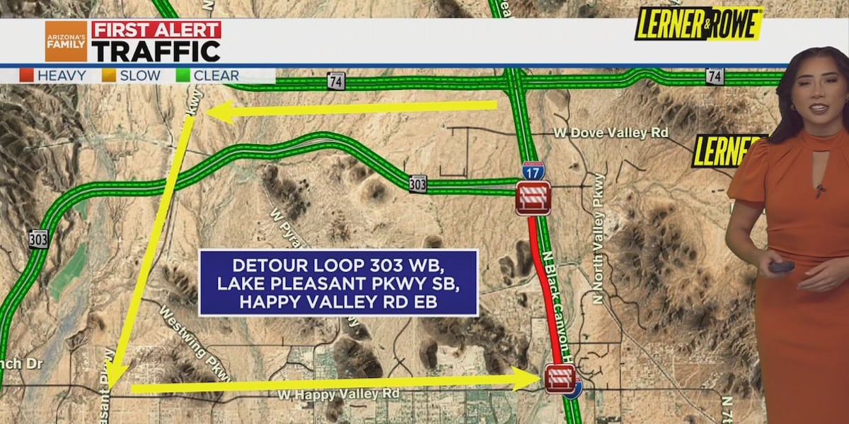 Closures impact several Phoenix-area freeways this weekend