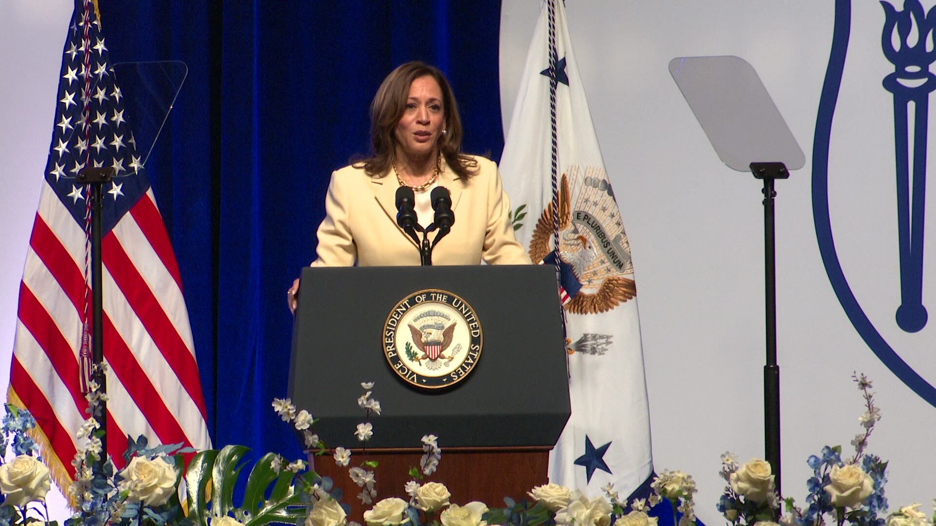 Vice President Kamala Harris speaks in Indianapolis