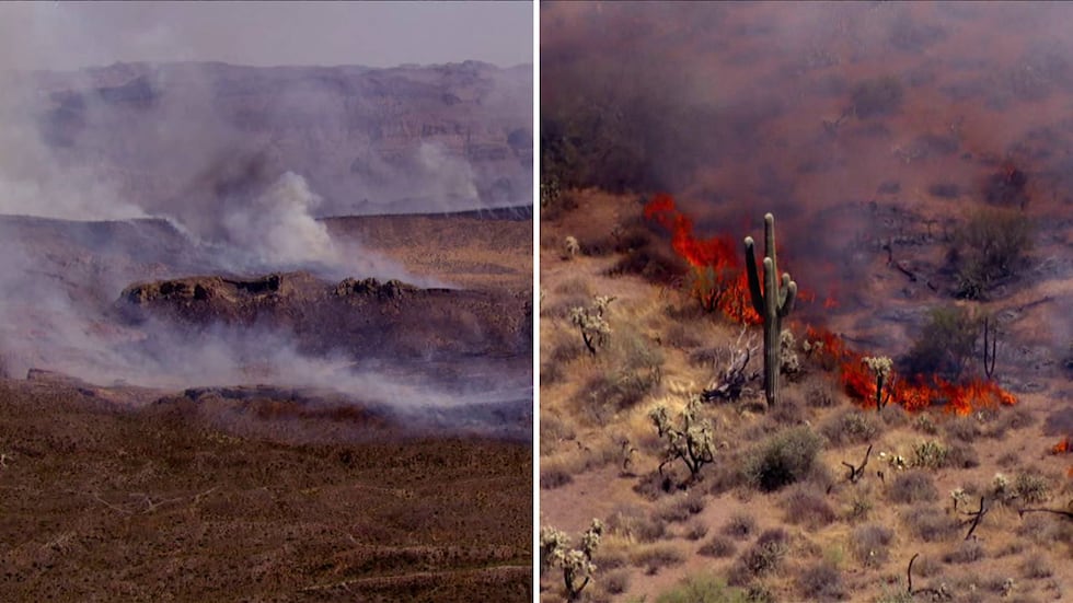 Evacuations have been ordered due to the fast-moving Siphon Fire burning in the Superstition...